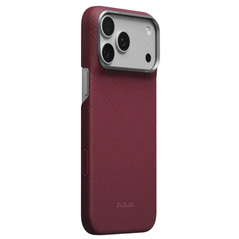 Pitaka iPhone 18 Pro Max 17 Pro Max Edge dėklas, Burgundiškas, 2 nuotrauka