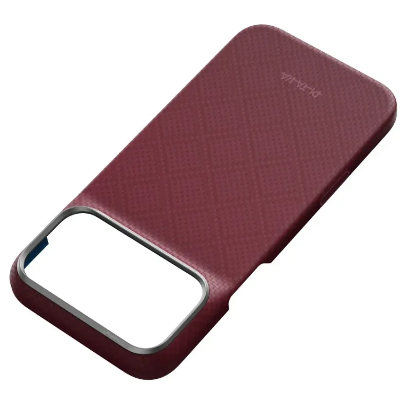 Pitaka iPhone 18 Pro Max 17 Pro Max Edge dėklas, Burgundiškas, 4 nuotrauka