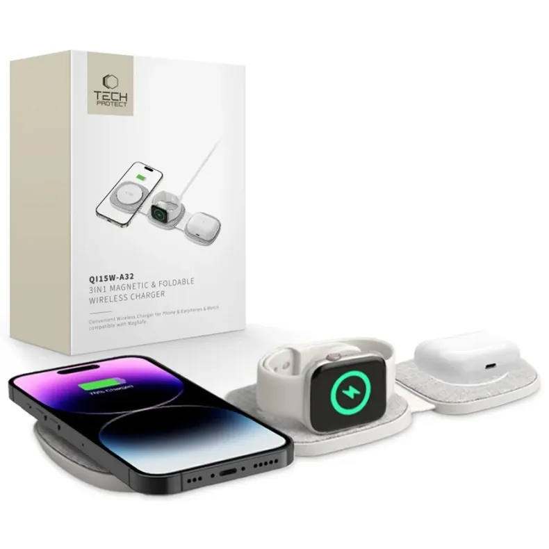 Techprotect 3 in 1 indukcinis įkroviklis Qi 15W, nuotrauka 11