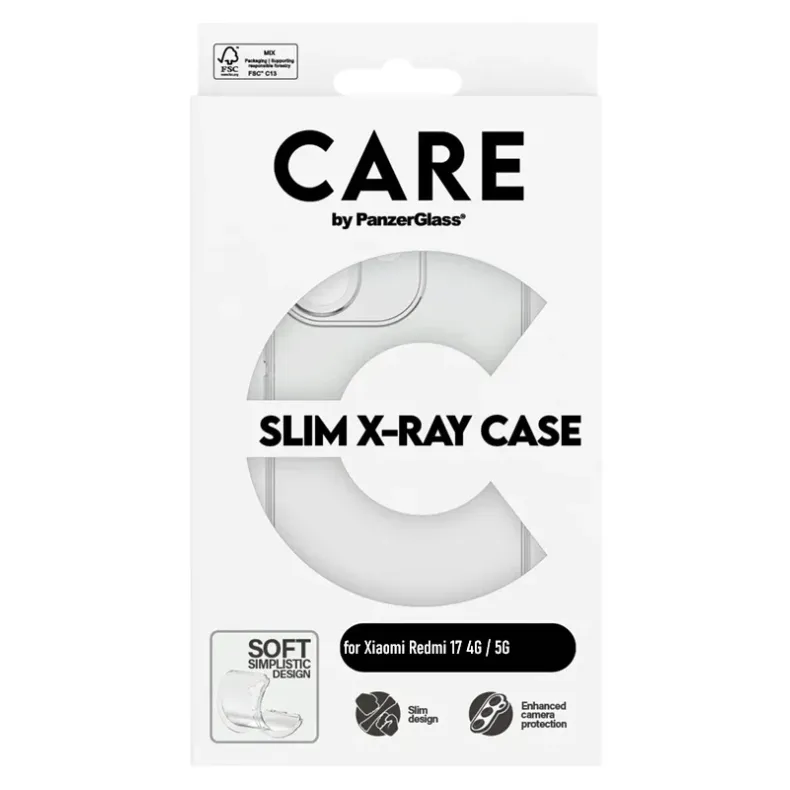  ... Care by Panzerglass Xiaomi Redmi 17 Slim X-Ray dėklas, skaidri, 1 nuotrauka