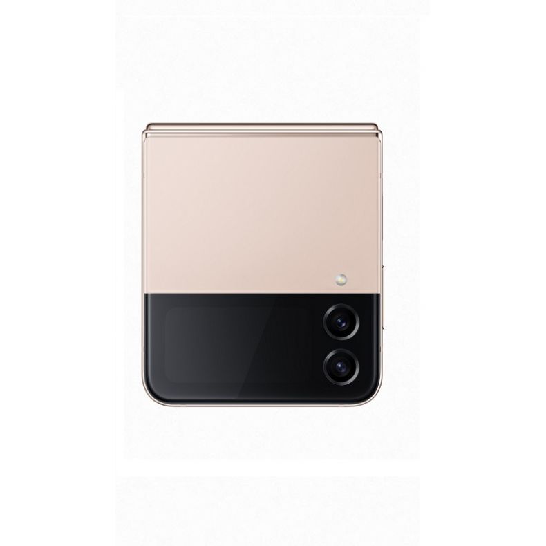 Samsung Z Flip4 sulenktas nugarele su kamera spalva rozinis auksas. 256GB