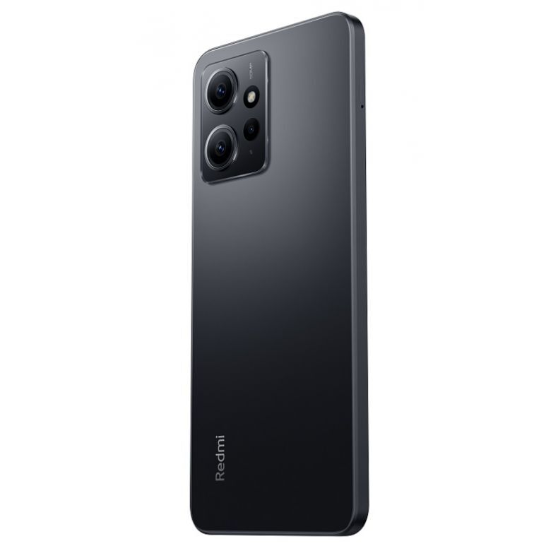 Xiaomi Note12 juodos spalvos nugarele 45 kampu desine puse