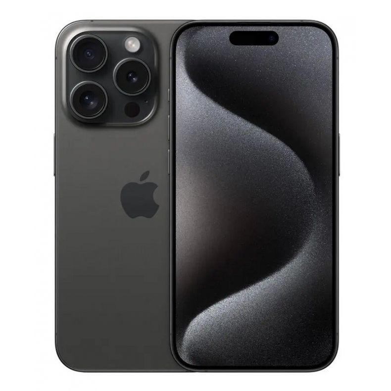 iphone 15 pro 128B black titanium spalva