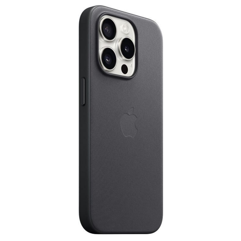 APPLE iPhone 15 Pro Max FineWoven dėklas su MagSafe juodas
