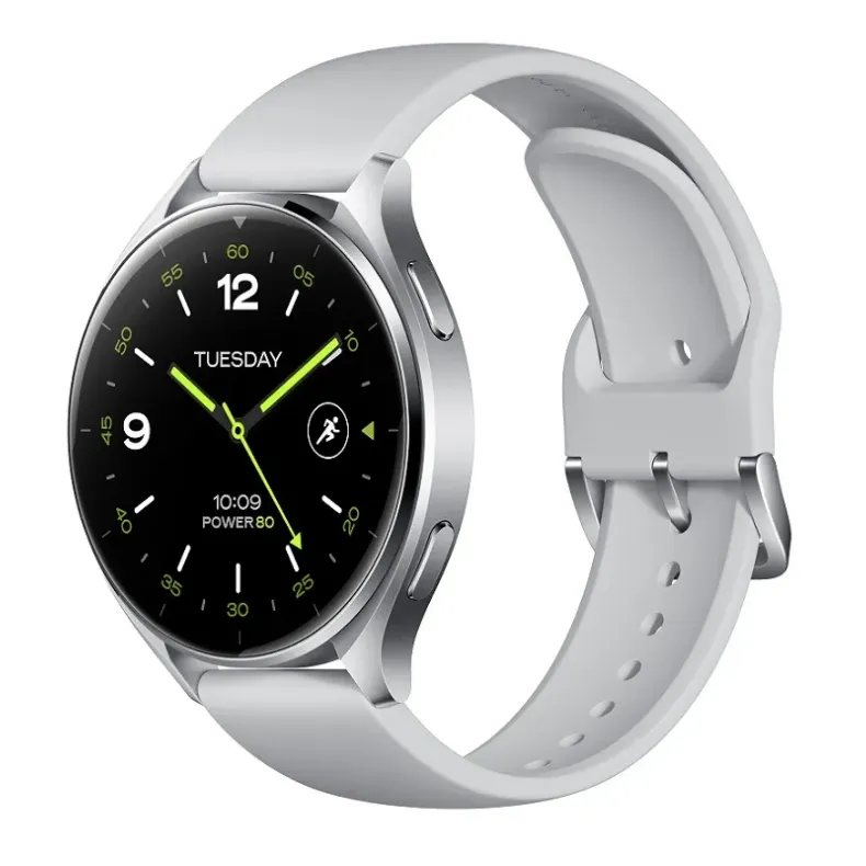 Xiaomi Watch 2 sidabrinės spalvos.