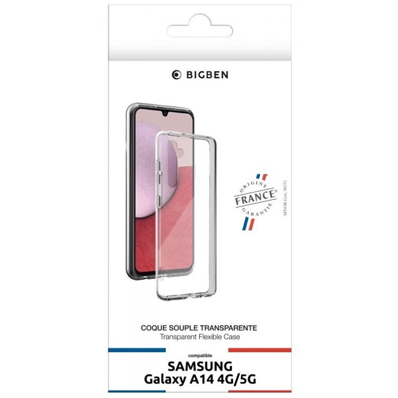 BigBen silikoninis Samsung Galaxy A14 Clear (skaidrus) apsauginis dėklas, 1 nuotrauka