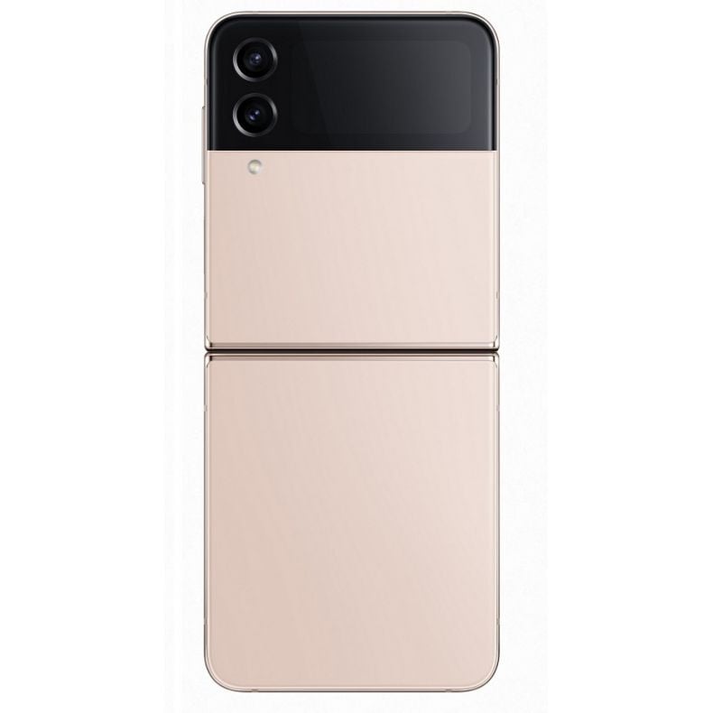 Samsung Z Flip4 nugarele atlenktas spalva rozinis auksas