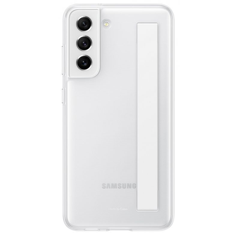 Samsung S21 Fe Clear Strap dėklas_nugarele_dirzelis_baltas