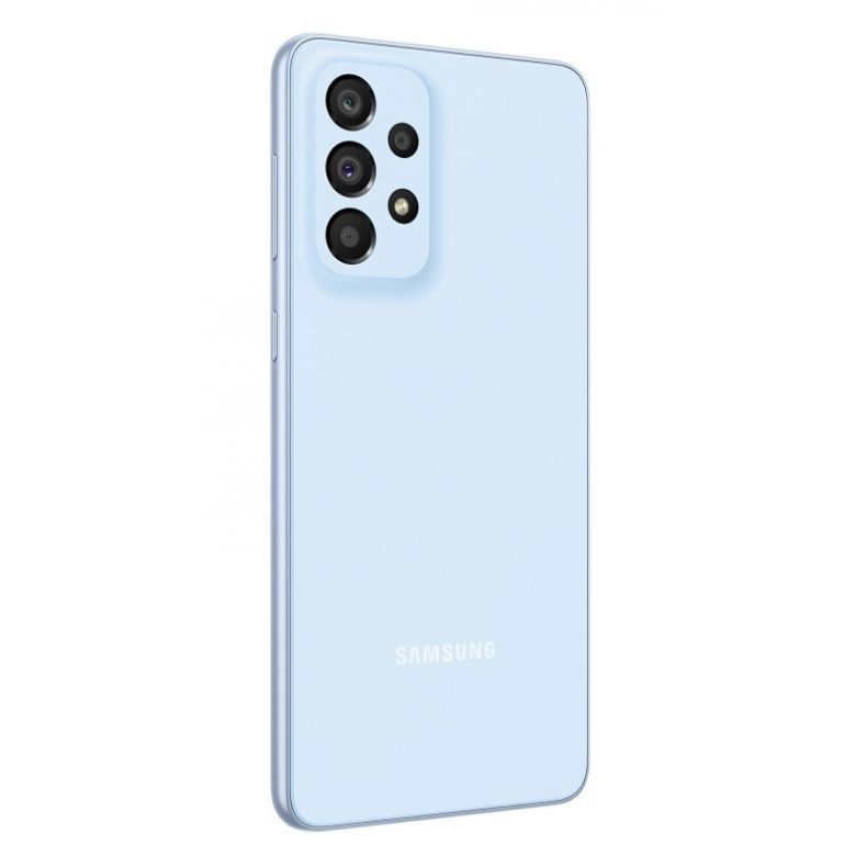 Samsung A33 sonas su garso mygtukais melynos spalvos