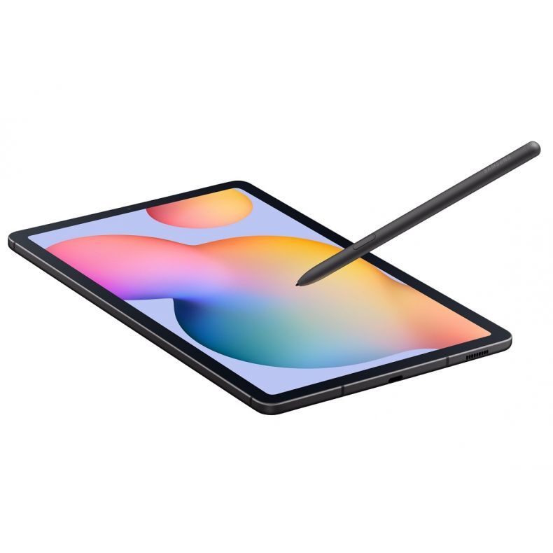 Samsung tab S6 lite 2022 su pieštuku ant erkano pilkos spalvos