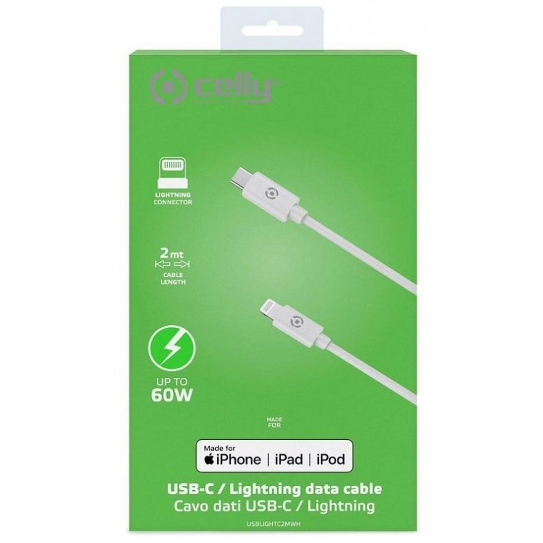 CELLY USB-C -> Lightning laidas 2m