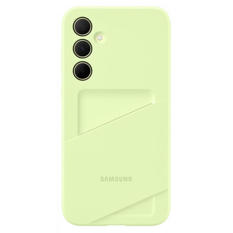Samsung Galaxy A35 dėklas su kortelių kišenėle žalsva, 1 nuotrauka