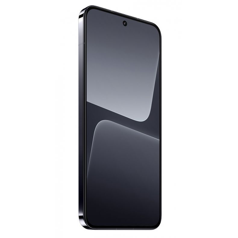 Xiaomi 13 juodos spalvos ekranas desine puse 45 kampu.