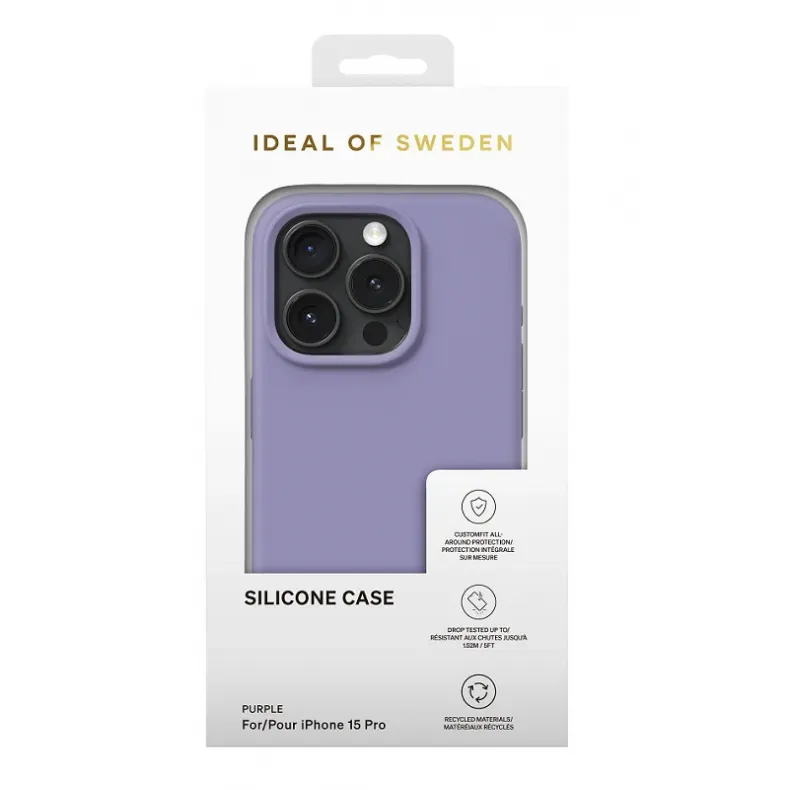 iDeal of Sweden Phone 15 Pro silikonis dėklas purple.