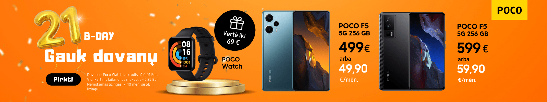 Poco F5 akcija dovana Poco Watch