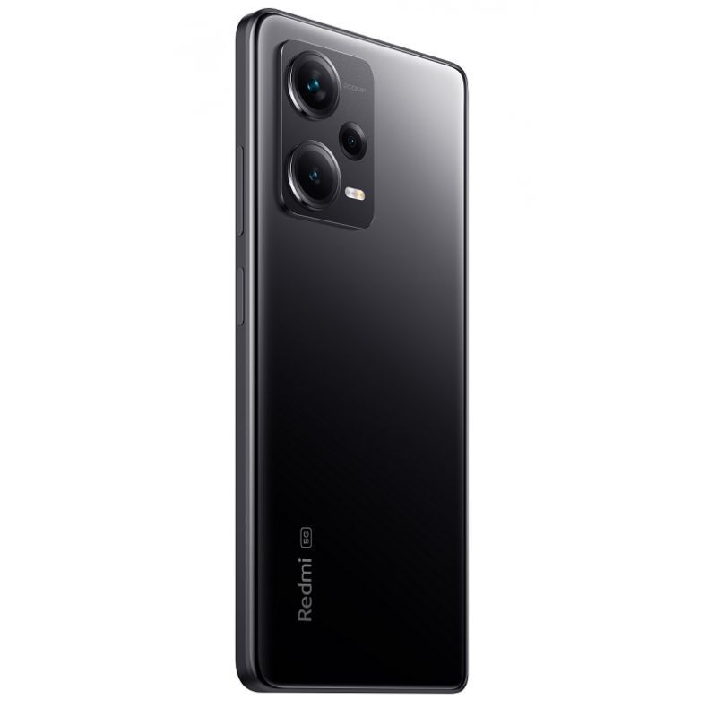 Xiaomi Note 12 Pro plus juodos spalvos nugarėle 45 kampu kairė puse