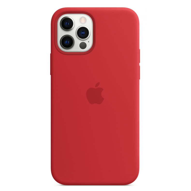 Originalus silikoninis APPLE dėklas - raudonas. Nugarėlė
