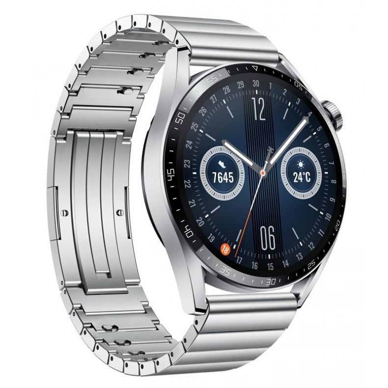 Huawei Watch GT3_sidabrinis_Front 30_Left