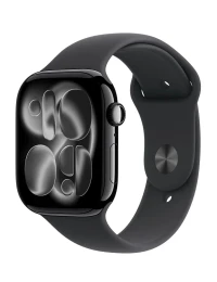 Apple Watch 11 GPS 46mm Jet Black Aluminium Case with Black Sport Band M/L, 1 nuotrauka