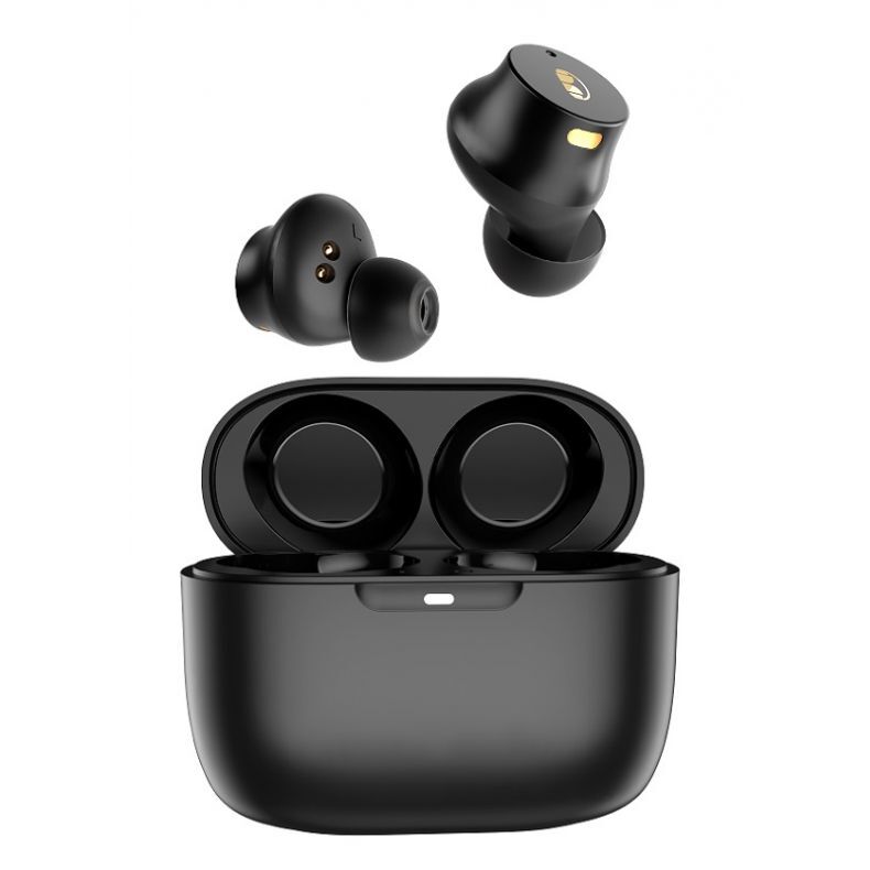 MONSTER® N-LITE 200 AirLinks belaidės ausinės išimtos iš dėklo juodos spalvos