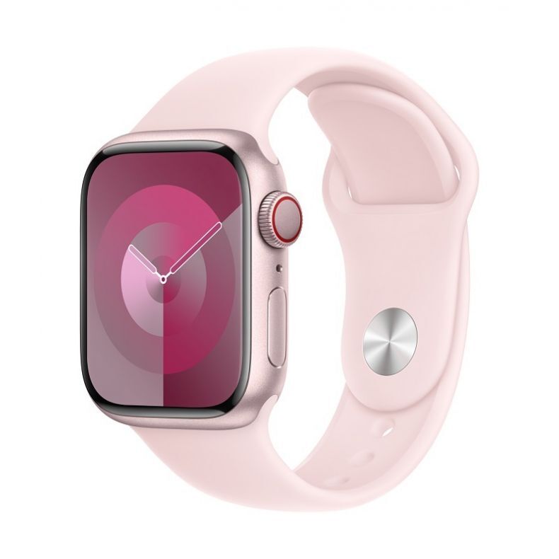 Apple Watch Series 9 GPS 45mm Pink Aluminium Case with Light Pink Sport Band 2 (2)