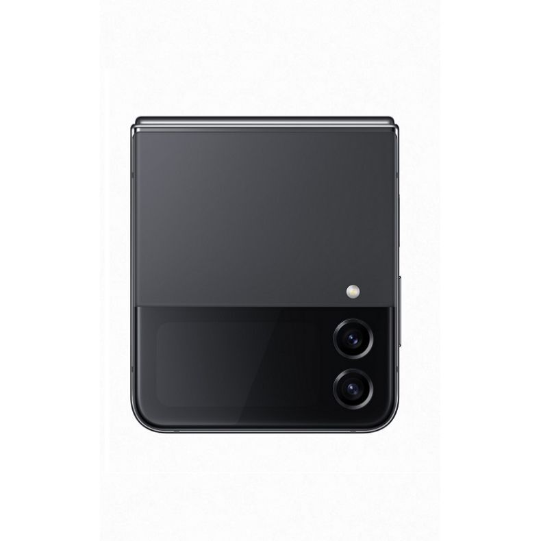 Samsung Z Flip4 sulenktas nugarele su kamera grafito spalva. 256GB