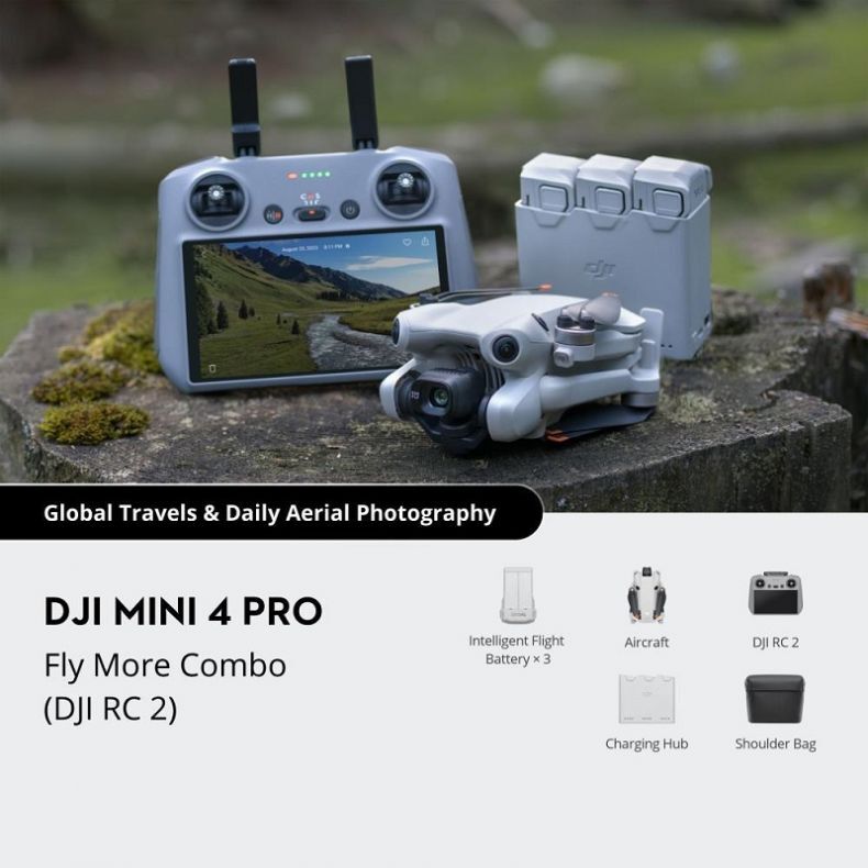 DJI Mini 4 Pro Fly More Combo (DJI RC 2) dronas 3 foto