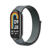 Beline Xiaomi Band 8 9 10 medžiaginis dirželis, pilka, 1 nuotrauka