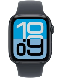 Apple Watch SE 3 44mm GPS Midnight Aluminum Sport Band Starlight - iš priekio, m/l