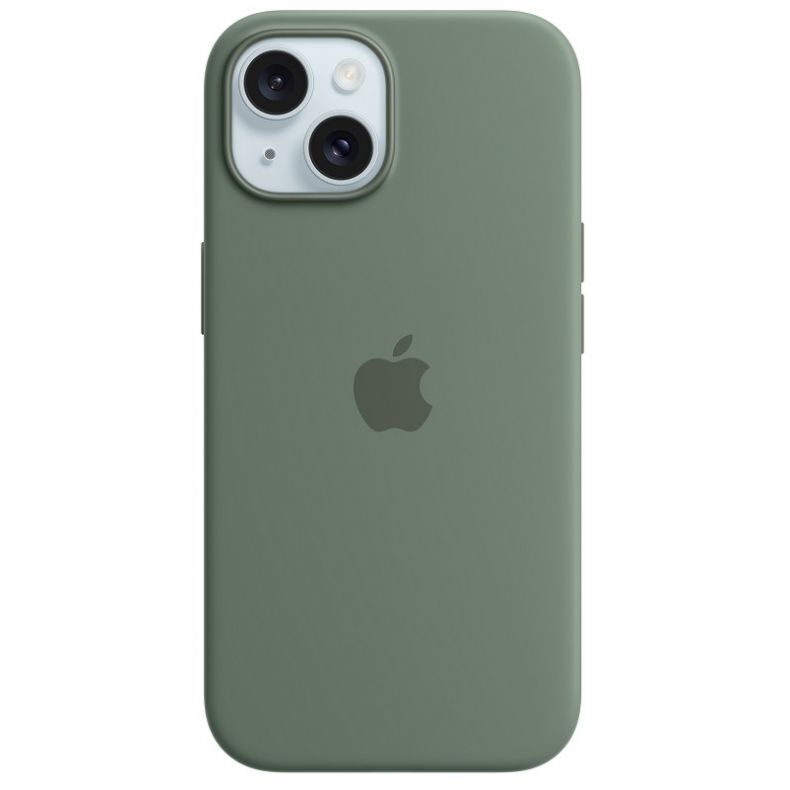 Apple iPhone 15 Pro silikoninis dėklas Cypress (žalsvas) su MagSafe, 1 nuotrauka