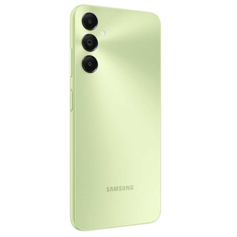 Samsung_ A05s_nugarele_kampu_mygtukai_sviesiai_zalia_spalva