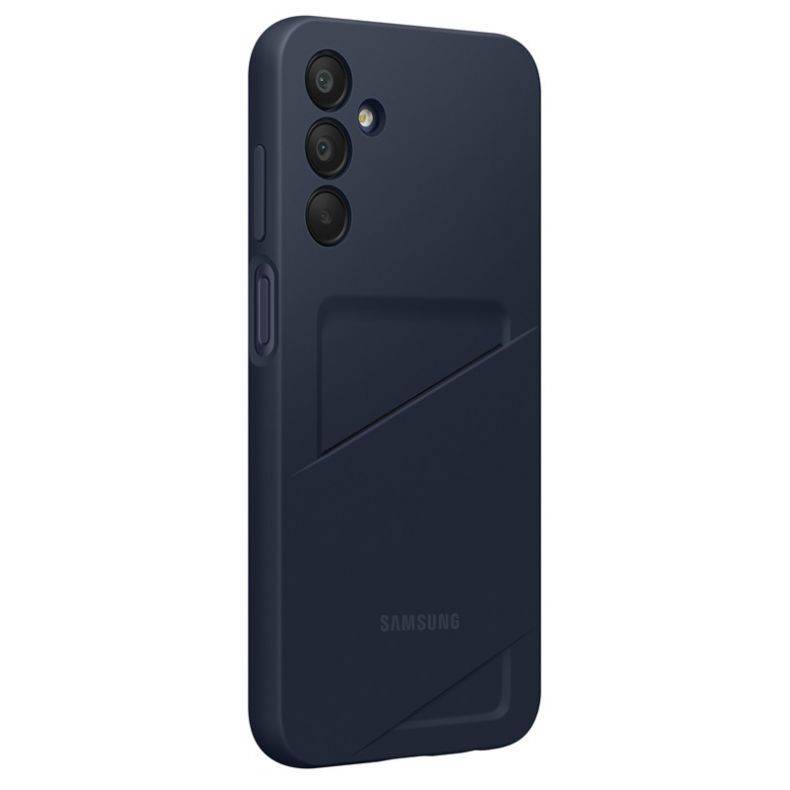 SAMSUNG Galaxy A15 dėklas su kortelių kišenėle juodas