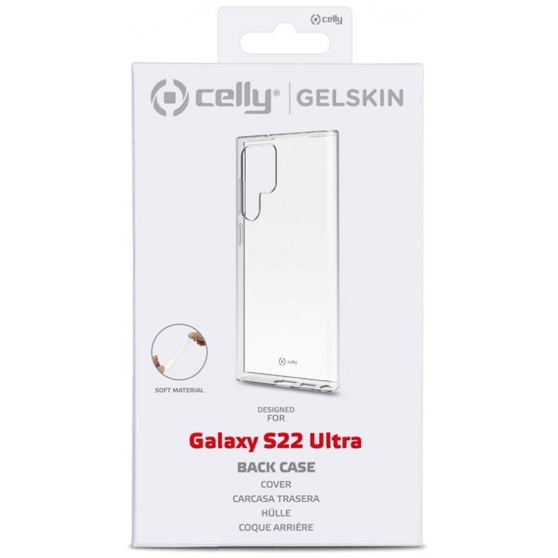 CELLY Samsung Galaxy S22 Ultra silikoninis skaidrus dėklas