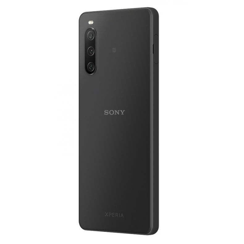  Sony xperia 10-IV juodos spalvos nugarele desine puse