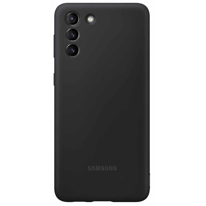 Samsung Galaxy S21+ silikoninis dėklas, juodas