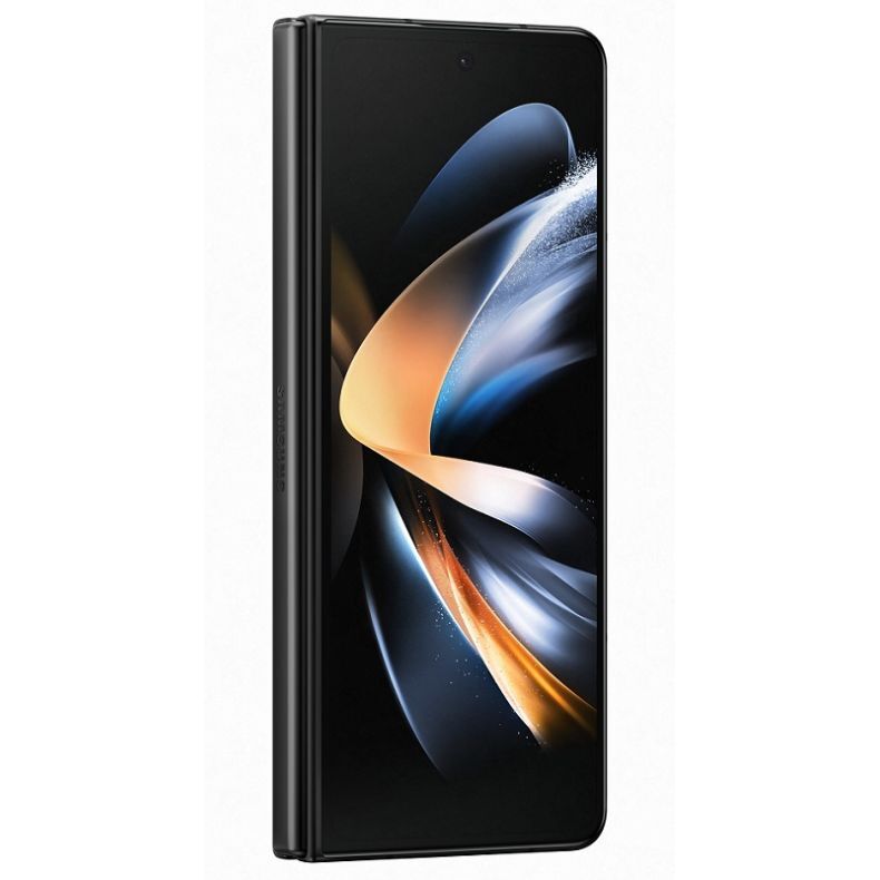 Samsung Z Fold4 is priekio kampu juoda spalva.