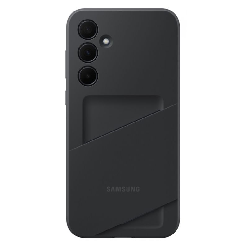 Samsung Galaxy A35 dėklas su kortelių kišenėle juodas, 1 nuotrauka