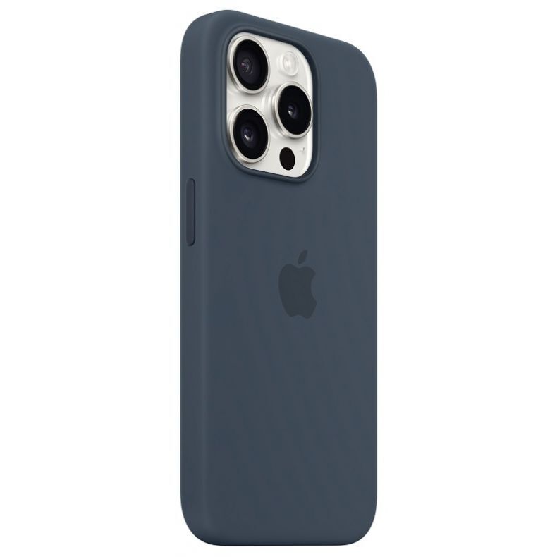 Apple iPhone 15 Pro silikoninis dėklas Storm Blue (mėlynas) su MagSafe, 2 nuotrauka