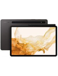 Samsung Tab S8+ 5G juodos spalvos priekis ir nugarele