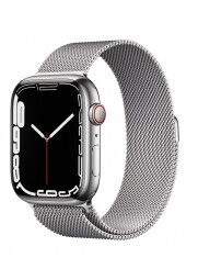 Apple Watch Series 7 GPS + Cellular, 45mm Stainless Steel Case with Milanese Loop