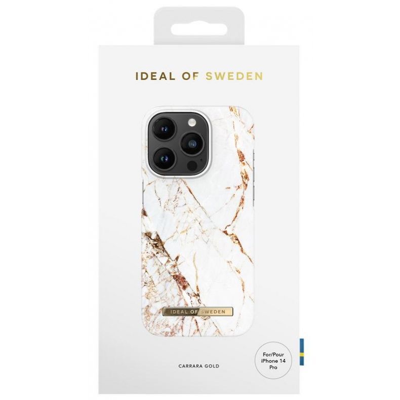 IDEAL OF SWEDEN dėklas iPhone 14 Pro Carrara Gold