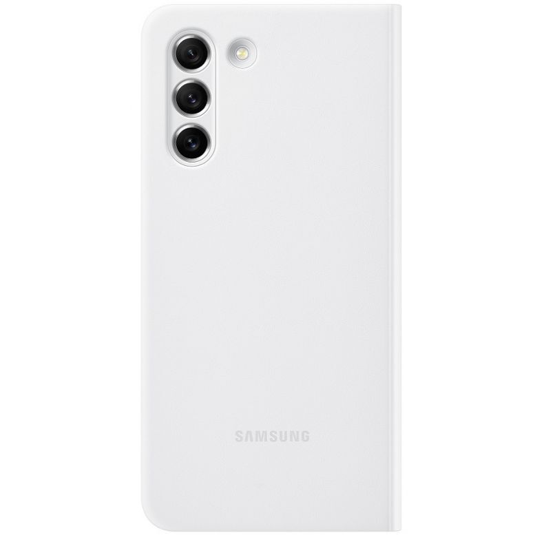 Samsung S21 FE Clear View dėklas_baltas_nugarele_uždarytas