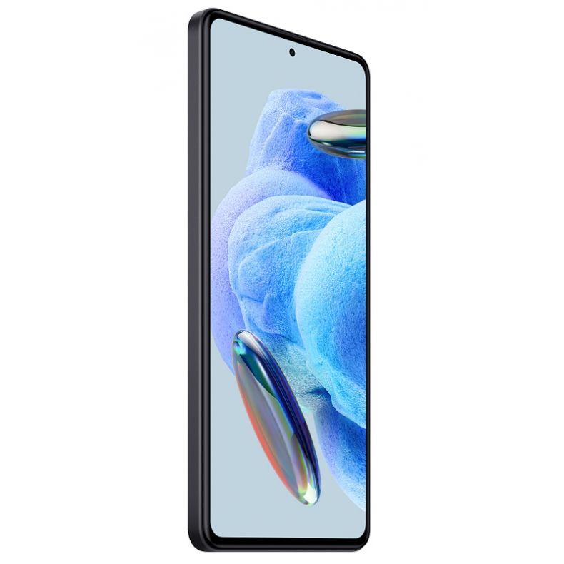 Xiaomi Note 12 Pro juodos spalvos ekranas 45 kampu kairė puse