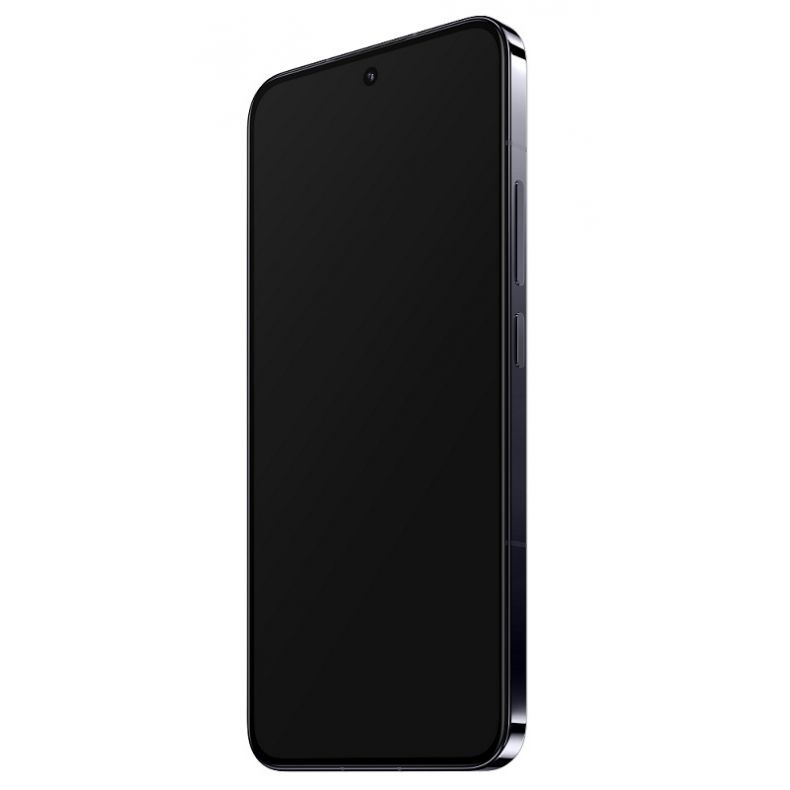 Xiaomi 13 juodos spalvos ekranas kaire puse 45 kampu.