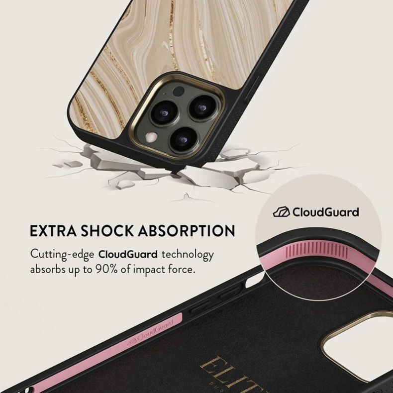 BURGA Elite Gold dėklas iPhone 14 Pro Max Full Glam
