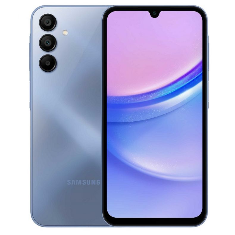 Samsung A15 išmanusis telefonas 128GB_melyma spalva ekranas_ir_nugarele