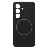 Smart Samsung S26 MagSafe silikoninis dėklas, juodas, 1 nuotrauka