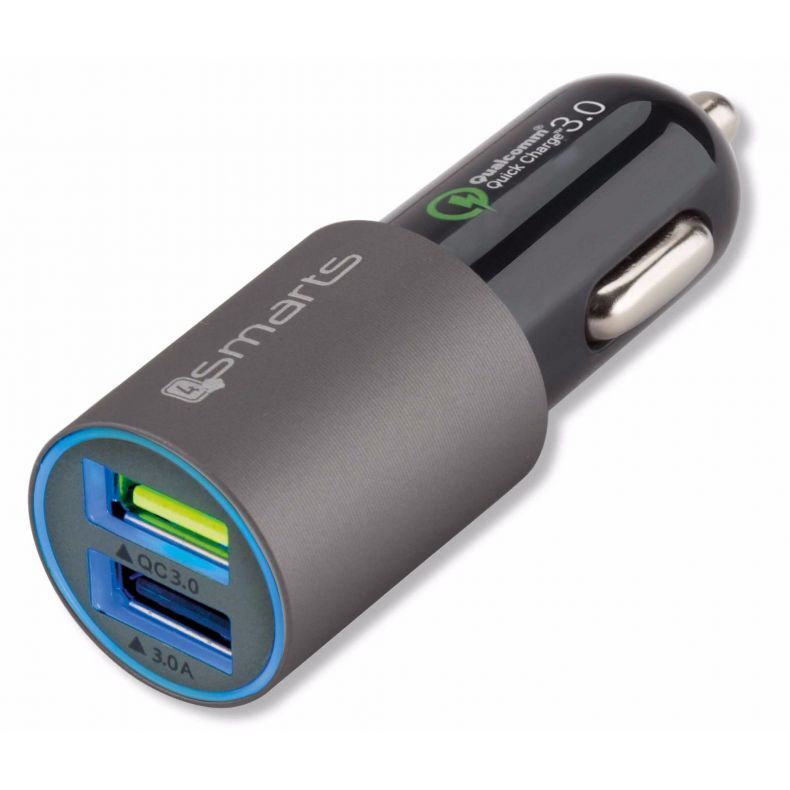 4smarts Rapid Qualcomm Quick Charge 3.0 automobilinis įkroviklis. Šonas