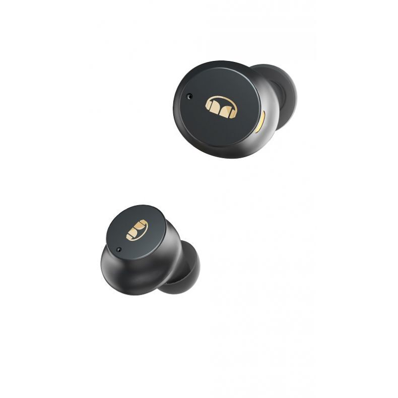 MONSTER® N-LITE 200 AirLinks belaidės ausinės be dėklo su logo juodos spalvos.