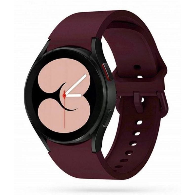 silikoninis dirželis Samsung Watch4 | 5 | 5Pro bordo